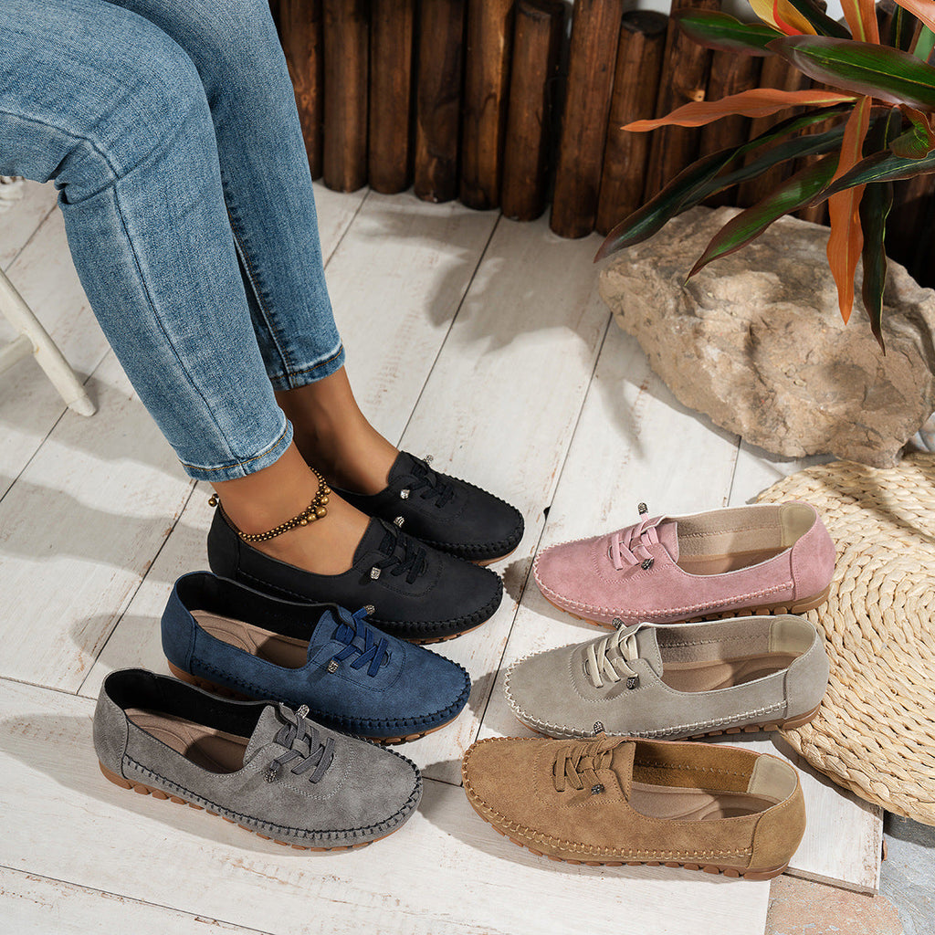 Women’s Comfortable PU Flat Shoes | Soft All-Matching Casual Flats