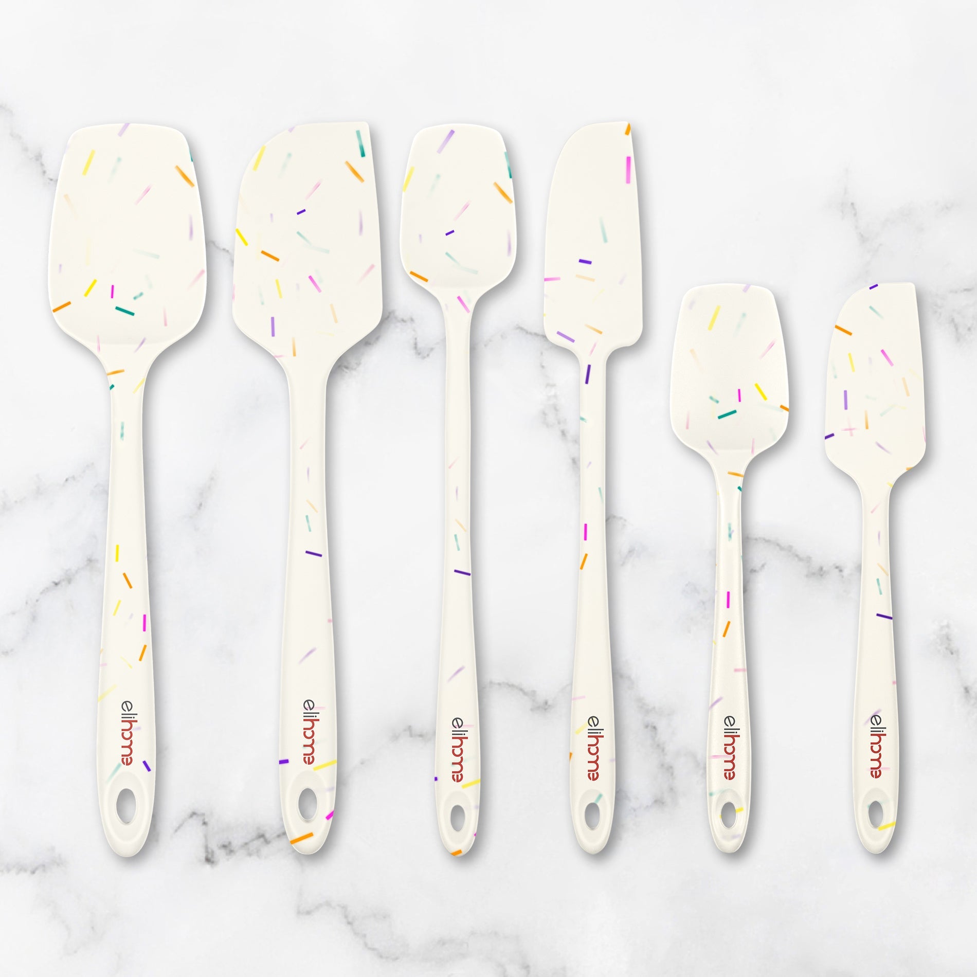 8 Piece Silicone Spatula Set - Teal Grey