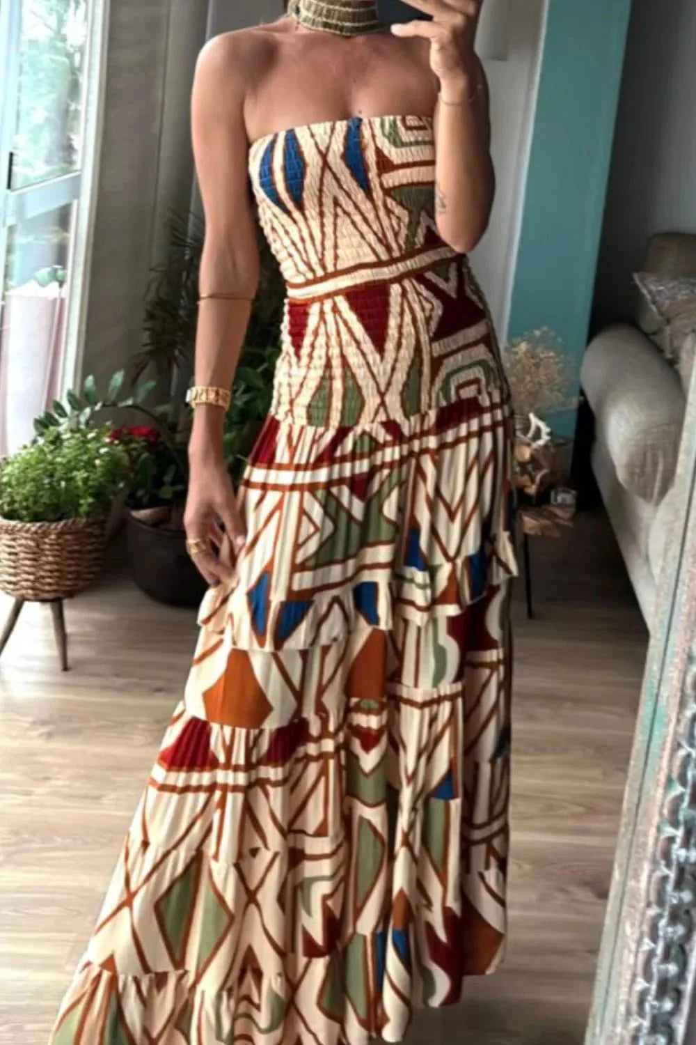Smocked Printed Tube Dress - Chic Summer Style for Every Occasion